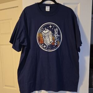 Port and Company Navy T-Shirt with TARDIS Graphic
